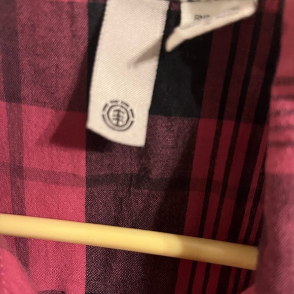 Element pink plaid cotton top S - Picture 4 of 7